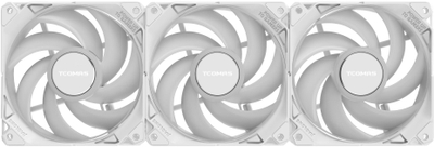 Ventilator PC Tcomas FA200, set 3x 120mm, RGB adresues, i bardhë