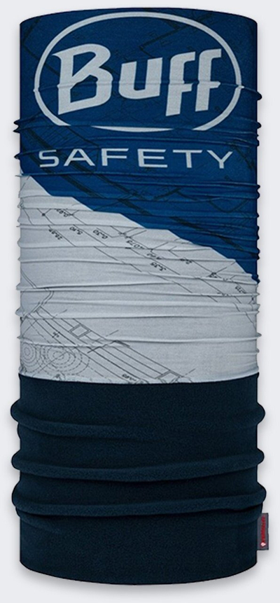 Shall tubular Buff Safety Polar Multifunctional Quilt Acher, polar, multifunksional, blu e bardhë