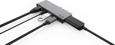 Dock LMP USB-C për iPad Pro, HDMI 4K, Gigabit Ethernet, gri