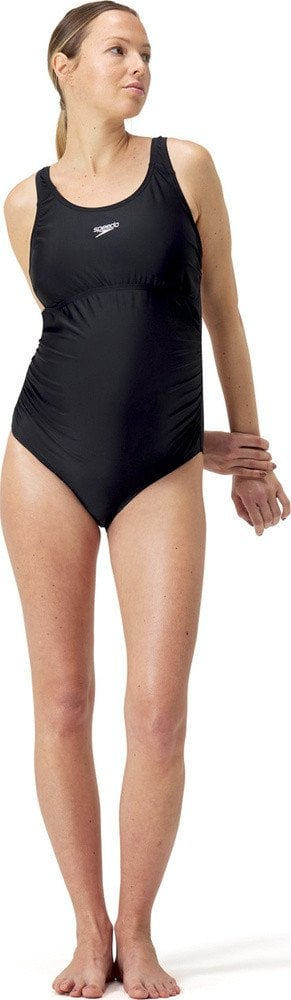 Kostum banje njëpjesësh për shtatzëna Speedo ECO Maternity, për not fitnes, i zi