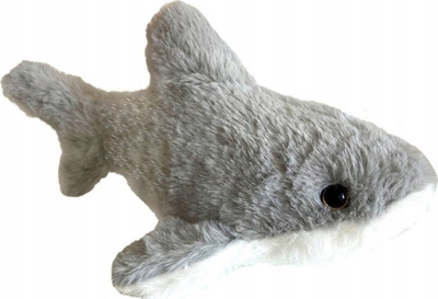 Lodër pelushi peshkaqen Beppe ZOO, 28 cm, gri me të bardhë