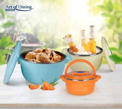 Set kusi termike Heinner Belly Blue, 2L 4L 6L, inoks polipropilen, shumëngjyrësh