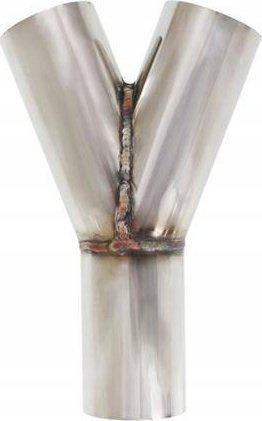 Tee shkarkimi TurboWorks 45°, 42/42mm, çelik inox 304, argjendtë
