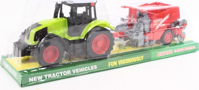 Lodër traktor me vegla bujqsore MZ Import 666 211B, plastikë, shumëngjyrëshe