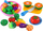 Lodër kuzhine Leantoys Vegetables with Velcro in Basket, set perimesh plastike, me aksesore, shume ngjyrash