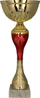 Kupë metalike trofe, 23cm, diametër 80mm, ngjyrë e artë me të kuqe, 9270F