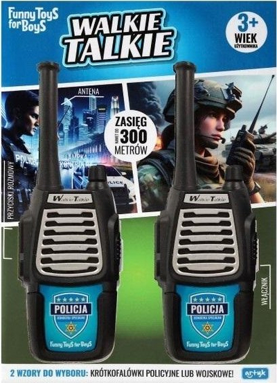 Walkie talkie për kalamaj Artyk, set 2 copë, rreze 300m, me ngjyra nga të gjitha