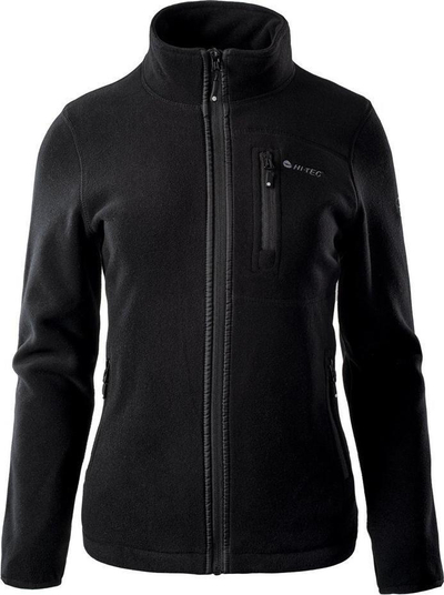 Polar për goca Hi-Tec Lady Porto, 280 g/m², me zinxhir gjithëpër gjithë, i zi