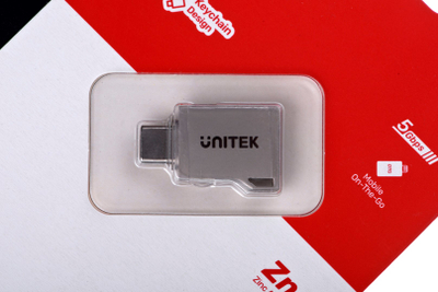 Adapter USB Unitek A1025GNI, USB C në USB A, 5 Gbps, argjendtë
