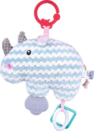 Varëse lodër me dhëmbac Baby Mix Noshark, me zile, 0m+, blu e bardhë