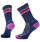 Çorape Smartwool Hike Light Cushion Tube Stripe Crew për goca, me jastëk të lehtë, për hiking, blu me rozë