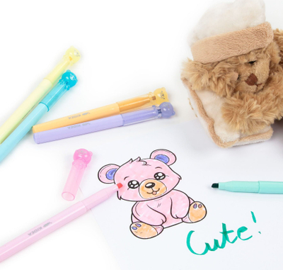 Set markera Kidea Bears, 6 ngjyra, për fëmijë