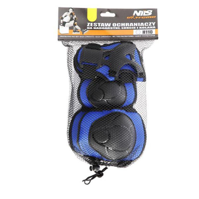 Set mbrojtës Nils Extreme H110, madhësia XS, për patina dhe skateboard, blu e errët