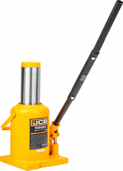 Kriko hidraulike shishe JCB TH95004, kapacitet 50 ton, lartësi 280-450 mm, i verdhë
