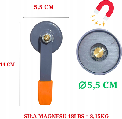 Klemë toke me magnet për saldim TIG MIG 300A, forcë 8 kg