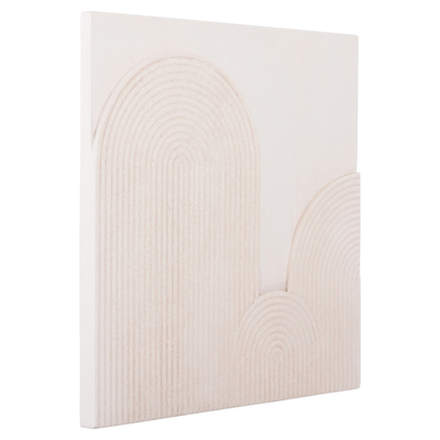 Panel muri katror Santorini 80x4,5x80Hcm (HM4517), bardhë