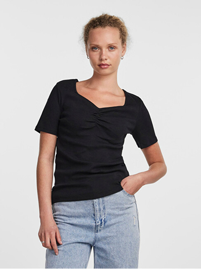 Maicë Pieces Slim Fit PCTANIA, e zezë