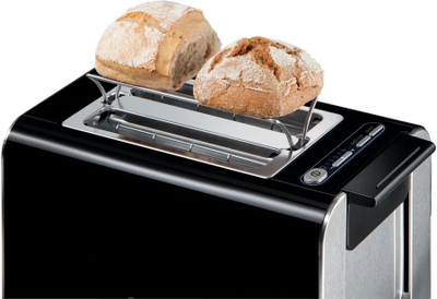 Toster Bosch TAT8613N, 860W, држач за кифли, црн