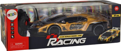 Makina sportive me telekomandë Leantoys Yellow R/C Sports Car, shkalla 1:16, e verdhë