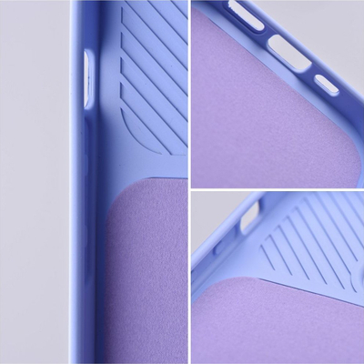 Këllëf telefoni Smarty Slide Case për iPhone 7 8 SE 2020 2022, TPU, kapak rrëshqitës kamere, vjollcë
