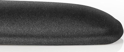 Jastëk ergonomik për kyçin e dorës, 480mm x 80mm, xhel, bazë antirrëshqitje, i zi