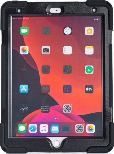 Këllëf mbrojtës Techair TAXIPF057v2 për iPad 10.2", rugged, me qëndrim, i zi