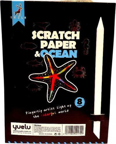 Set kreativ gërvishtëse ArtiFly Magic Scratch Card Ocean Series, 8 në 1, shumëngjyrëshe
