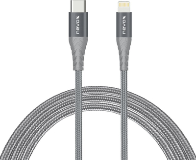 Kabllo karikimi Nevox USB C në Lightning, 50 cm, ngjyrë argjendtë
