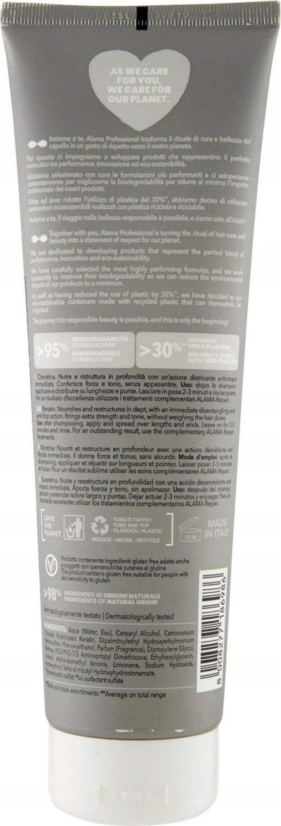 Balsam flokësh Alama Repair, për flokë të dëmtum, me keratinë, 300ml