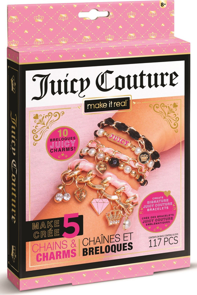 Set kreativ Juicy Couture Mini Chains and Charms, deri nё 5 byzylykё, pёr kalamaj 8+