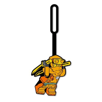 Etiketë bagazhi Lego Ninjago Arin 53341, silikon, me sipërfaqe të shkruajtshme, portokalli