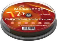 CD MediaRange DVD-RW, 700MB, 10 copë
