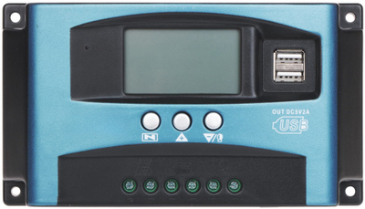 Rregullator karikimi solar SCC-40A PWM me ekran LCD M2, 40A, 12V deri 60V, me dalje USB