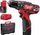 Sharrë goditëse pa kabllo Milwaukee M12 BPD, 12V, bateri 2.0Ah, e kuqe me të zezë
