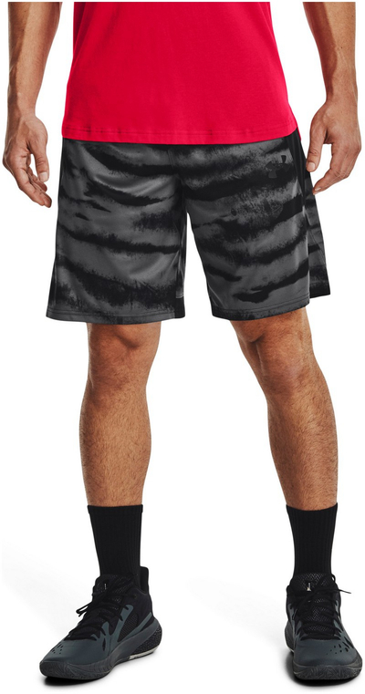Pantallona të shkurtra sportive Under Armour Baseline Print, për meshkuj, elastike, me print, të zeza