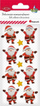 Ngjitëse dekorative 3D Titanum Santas, set 11 copë, motiv Babagjyshi, shumëngjyrëshe