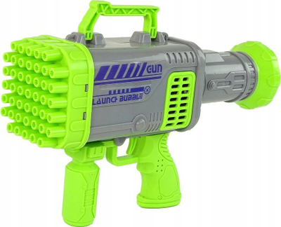 Pistoletë me flluska sapuni LEAN Toys 15373, 45 vrima, me bateri, jeshile