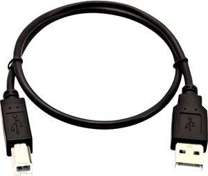 Kabllo V7 USB A - USB B, 2 m, e zezë
