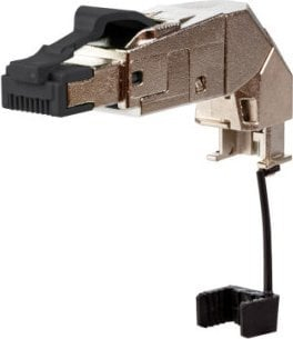 Fishe RJ45 Metz Connect 130E405042 E, Cat.6A, deri 10G, e zezë