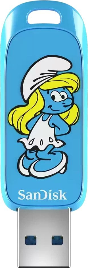 USB SanDisk Smurfs SDCZIS, 256GB, USB 3.2, сина
