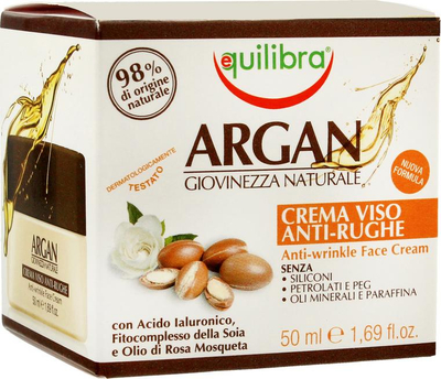 Krem fytyre Equilibra Argan kundër rrudhave, 50 ml