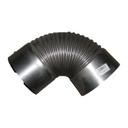 Bërryl oxhaku për soba, diametër 130mm, llamarinë 1mm, i zi