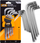 Set çelësa TORX JCB JCB-5098, 9 copa, T10H-T50H, çelik Cr-V