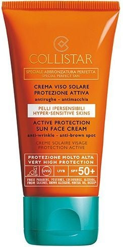 Krem dielli për fytyrë Collistar Special Perfect Tan Sun Face Cream SPF 50+, kundër plakjes, 50ml