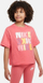 Bluzë sportive për kalamajt Nike Sportswear Jr DZ3579-894, pambuk, me mëngë t’shkurtëra, rozë