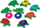 Lodër me uj Learning Resources Smart Splash Shape Shell Turtles, set me 8 copë, për mësim formash, shumëngjyrëshe