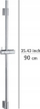 Shufër dushi Wenko Classic, 90 cm, çelik inox, gri