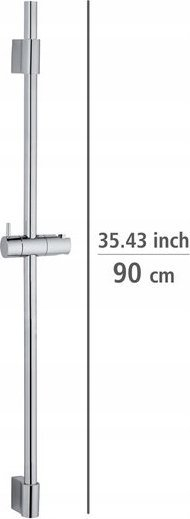 Shufër dushi Wenko Classic, 90 cm, çelik inox, gri