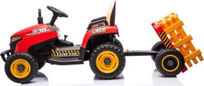 Traktor elektrik për lojë BBH-030, 88x51x35cm, me rimorkio, i kuq
