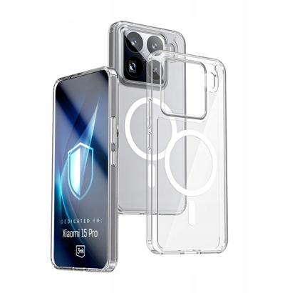 Kllëf telefoni 3MK Armor MagCase për Xiaomi 15 Pro, mbrojtje e fortë, kompatibil me MagSafe, i zi